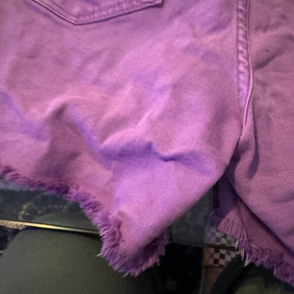 RFM - Garment Dyed, Raw Hem Shorts - Purple - 1x - - Picture 8 of 11
